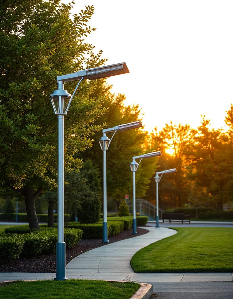 Solar street poles