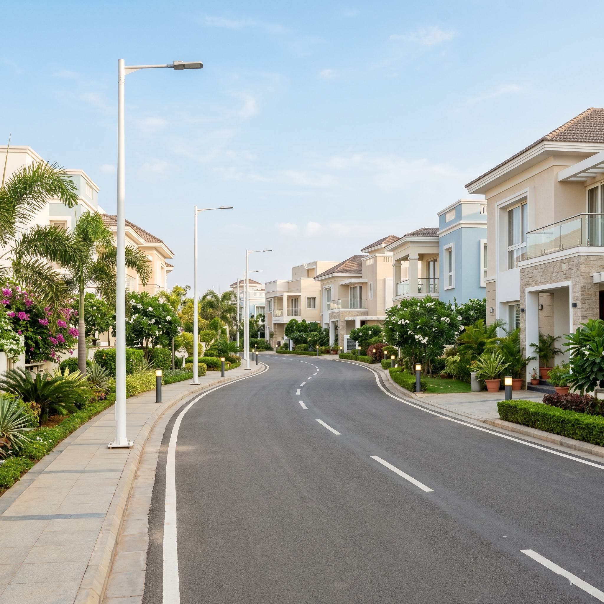 Modern residential roads